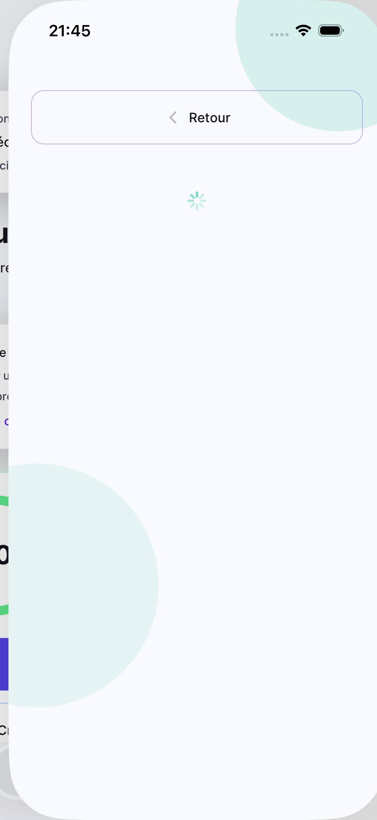 Écran Mon RUI, code RUI affiché avec les actions copier, partager et régénérer